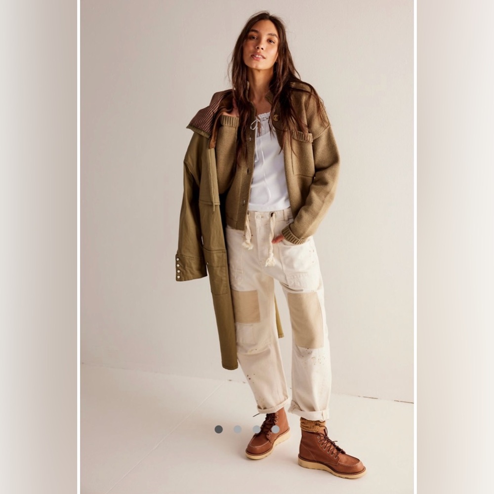 Free People white moxie jeans